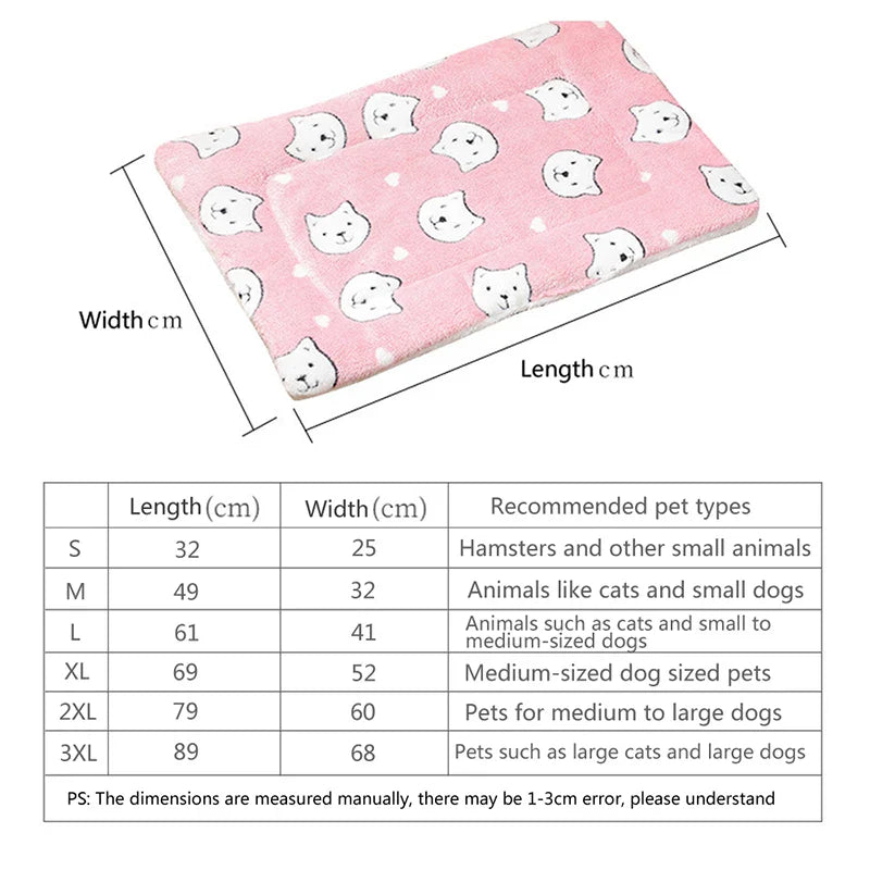 Pet Blanket or Floor Cushion -  Dog Cat - (5 Color/Styles) - (S-XXXL) - (While Supplies Last)