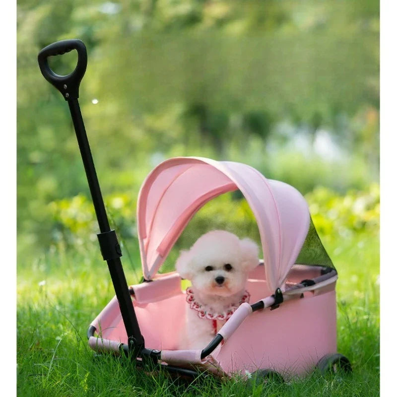 Mini Pet Carriage with Sunshade Cover - Dog Cat - (4 Color Options) - (While Supplies Last)