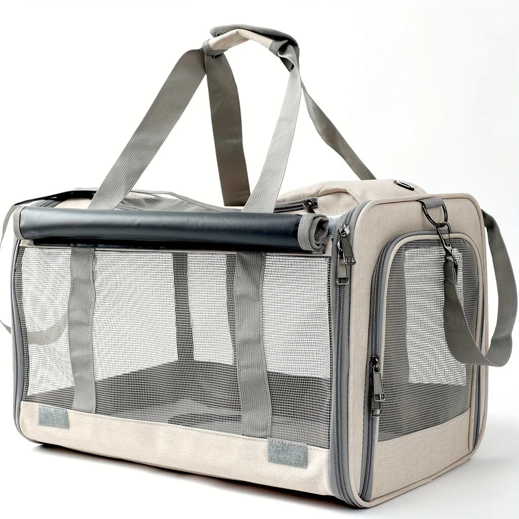 Soft-Sided Pet Carrier - Dog Cat - (5 Color Options) - (Collapsible) - (Mesh Windows) - (While Supplies Last)