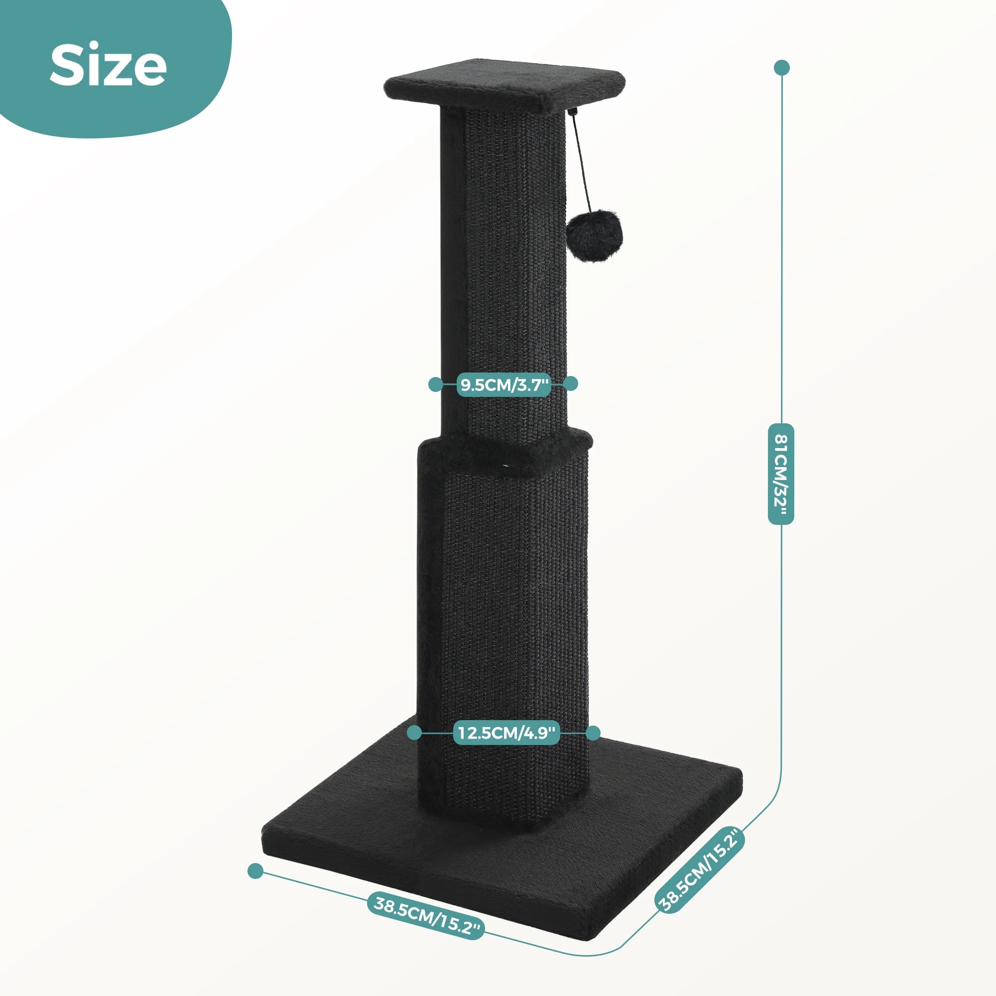 Large Cat Ultimate Scratching Post and Dangling Ball
