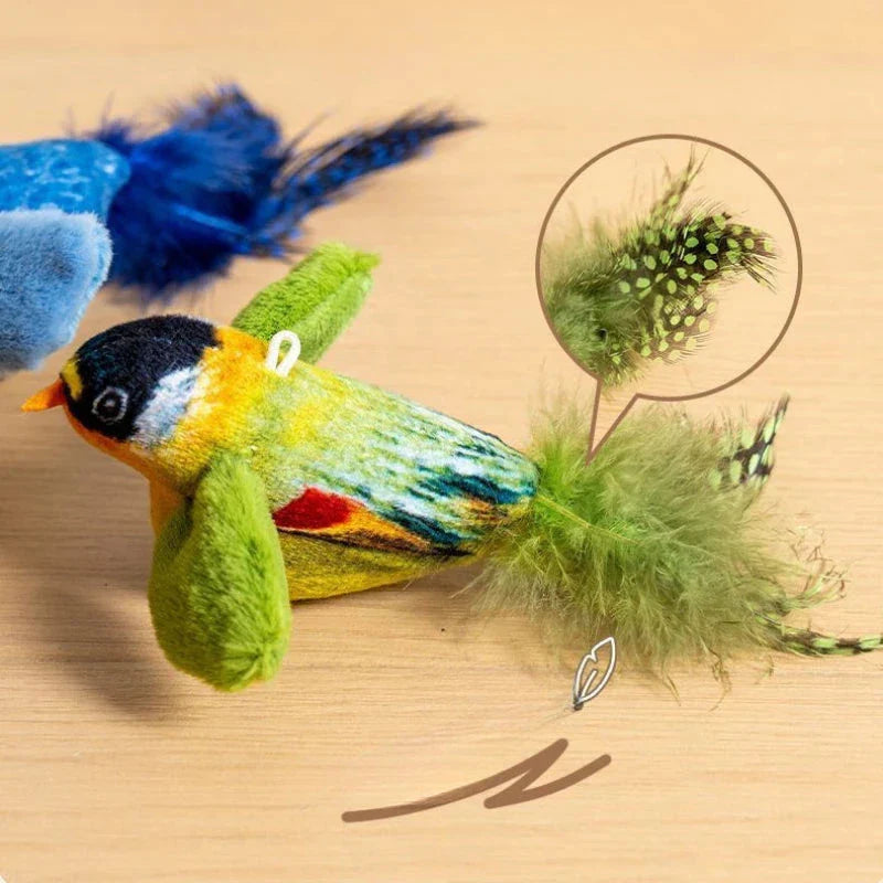 Interactive Bird Toy - Cat - (3 Color Options) - (While Supplies Last)