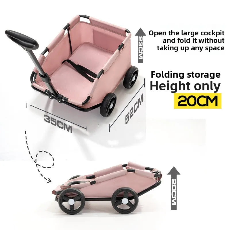 Mini Pet Carriage with Sunshade Cover - Dog Cat - (4 Color Options) - (While Supplies Last)