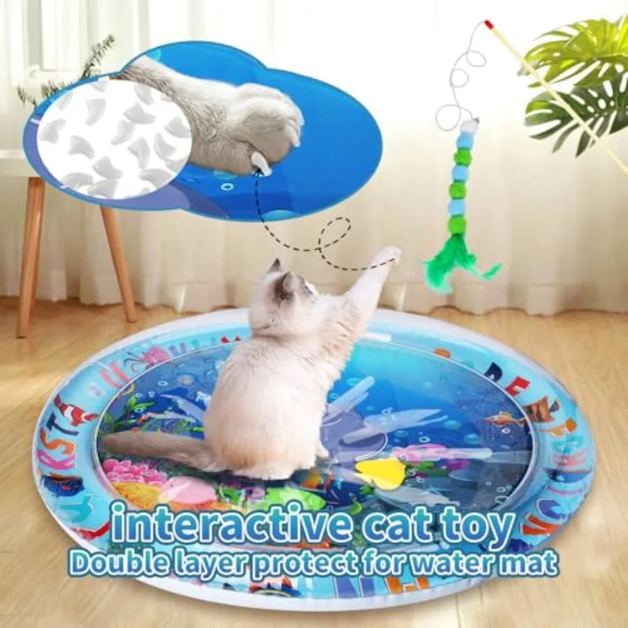 Thickened Anti-Scratch Underwater Scenery Play Mat - Cat - (While Supplies Last)