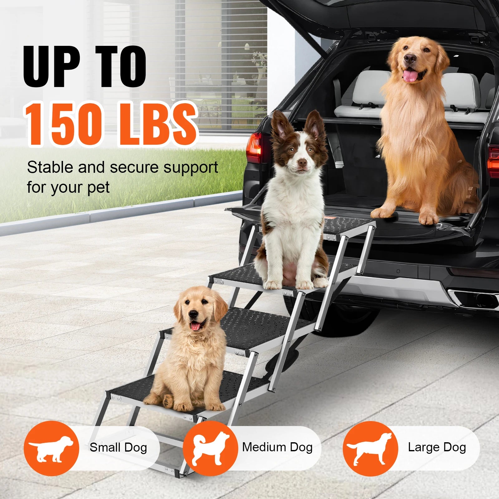 4-Step Folding Stairs - Dog - (Lightweight) -  (Portable)  - (2 Sizes) - While Supplies Last