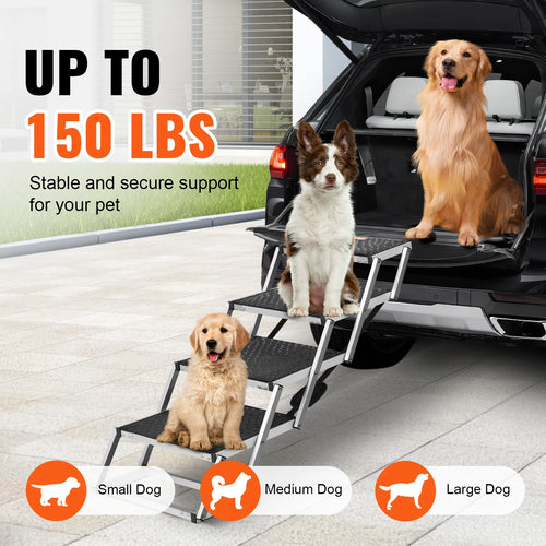 4-Step Folding Stairs - Dog - (Lightweight) -  (Portable)  - (2 Sizes) - While Supplies Last
