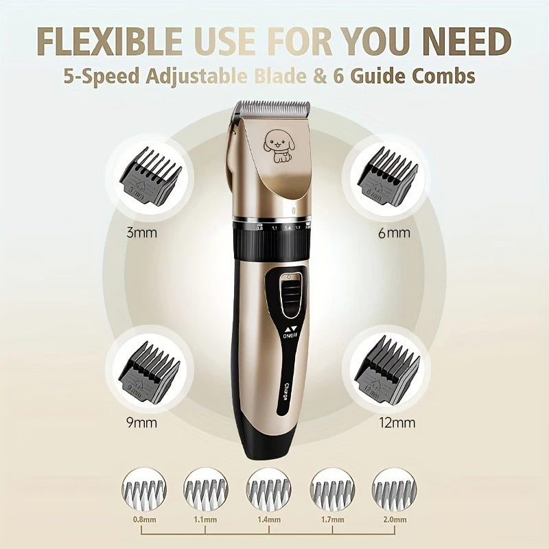 Electric Precision Grooming Kit - Dog Cat - (Professional) - (Rechargeable)