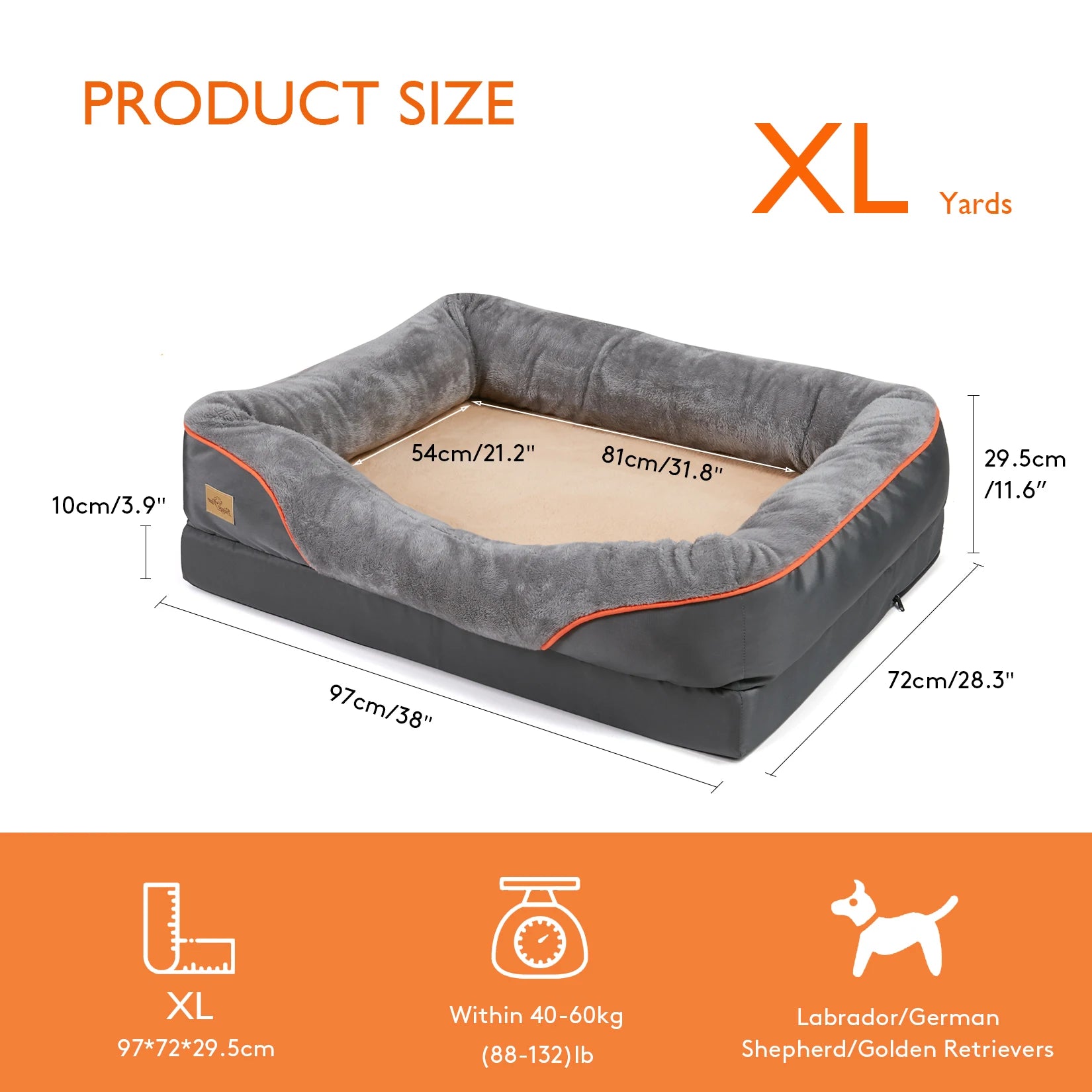 Large Soft Comfortable Cozy Bed - Dog