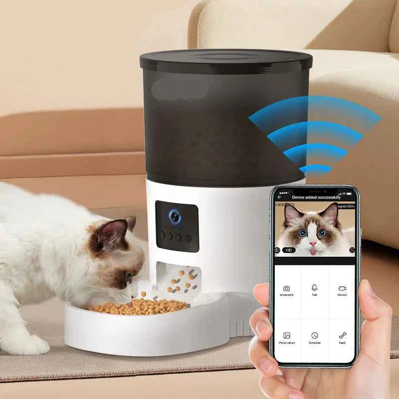 Smart Automatic Feeder with Camera - Cat - (Black) - (While Supplies Last)