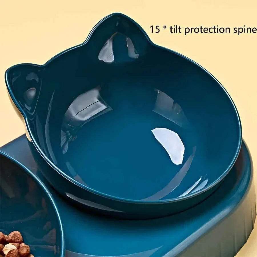 3-in-1 Food & Gravity Water Feeder in This Adorable Cat Ear Bowl Set - Cat - (4 Color Options) - (While Supplies Last)