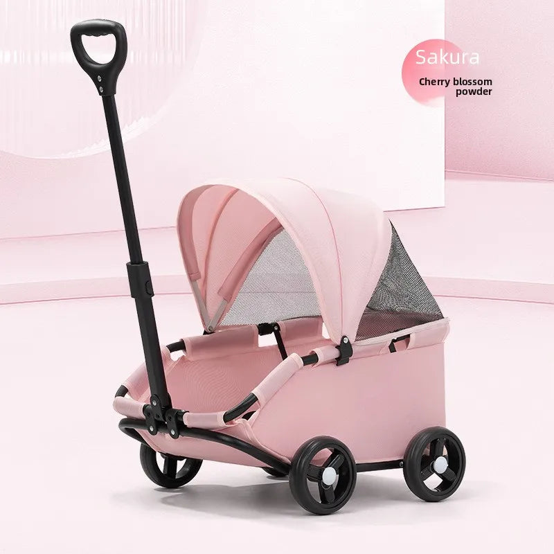 Mini Pet Carriage with Sunshade Cover - Dog Cat - (4 Color Options) - (While Supplies Last)
