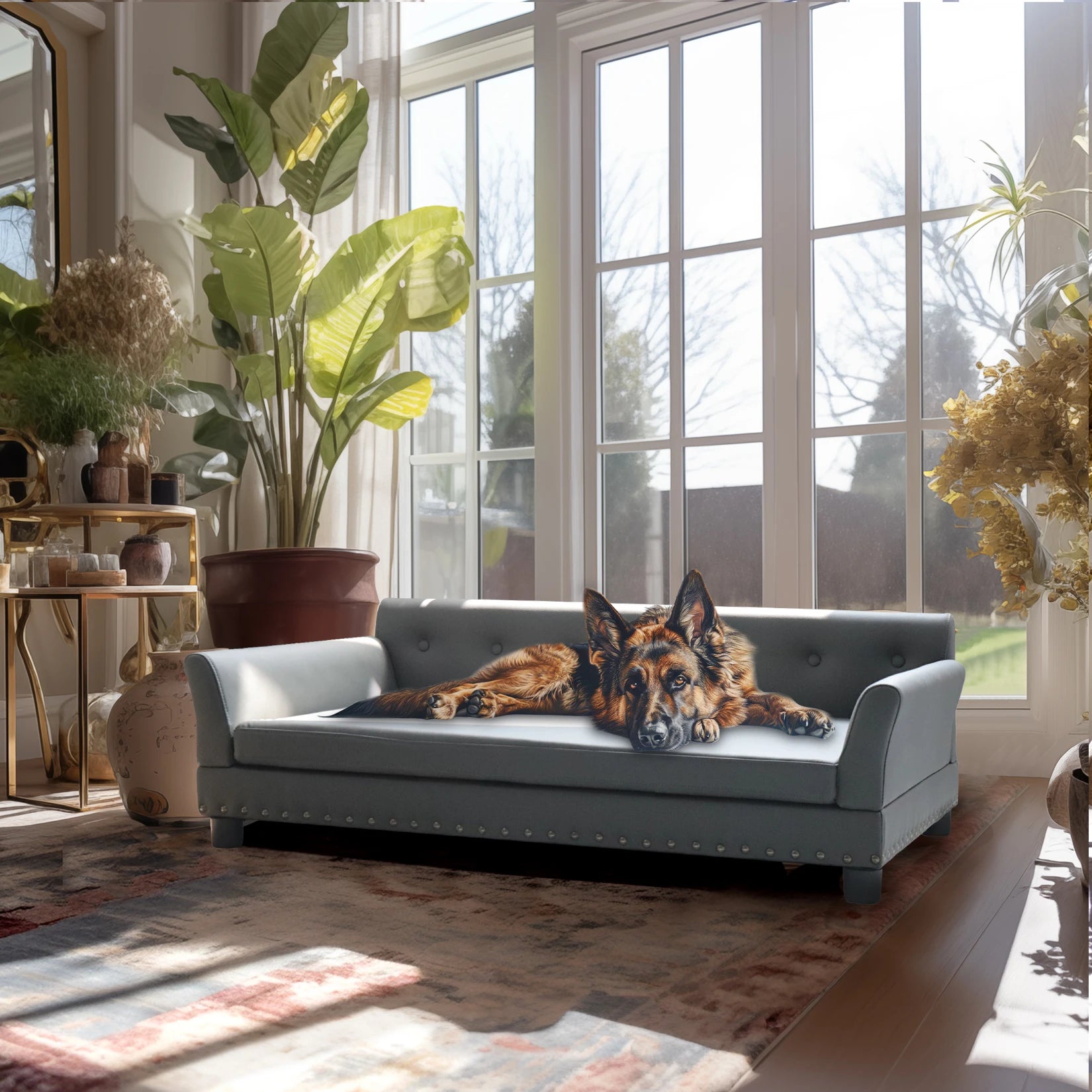 Elevated Comfortable Rectangle Couch - Dog