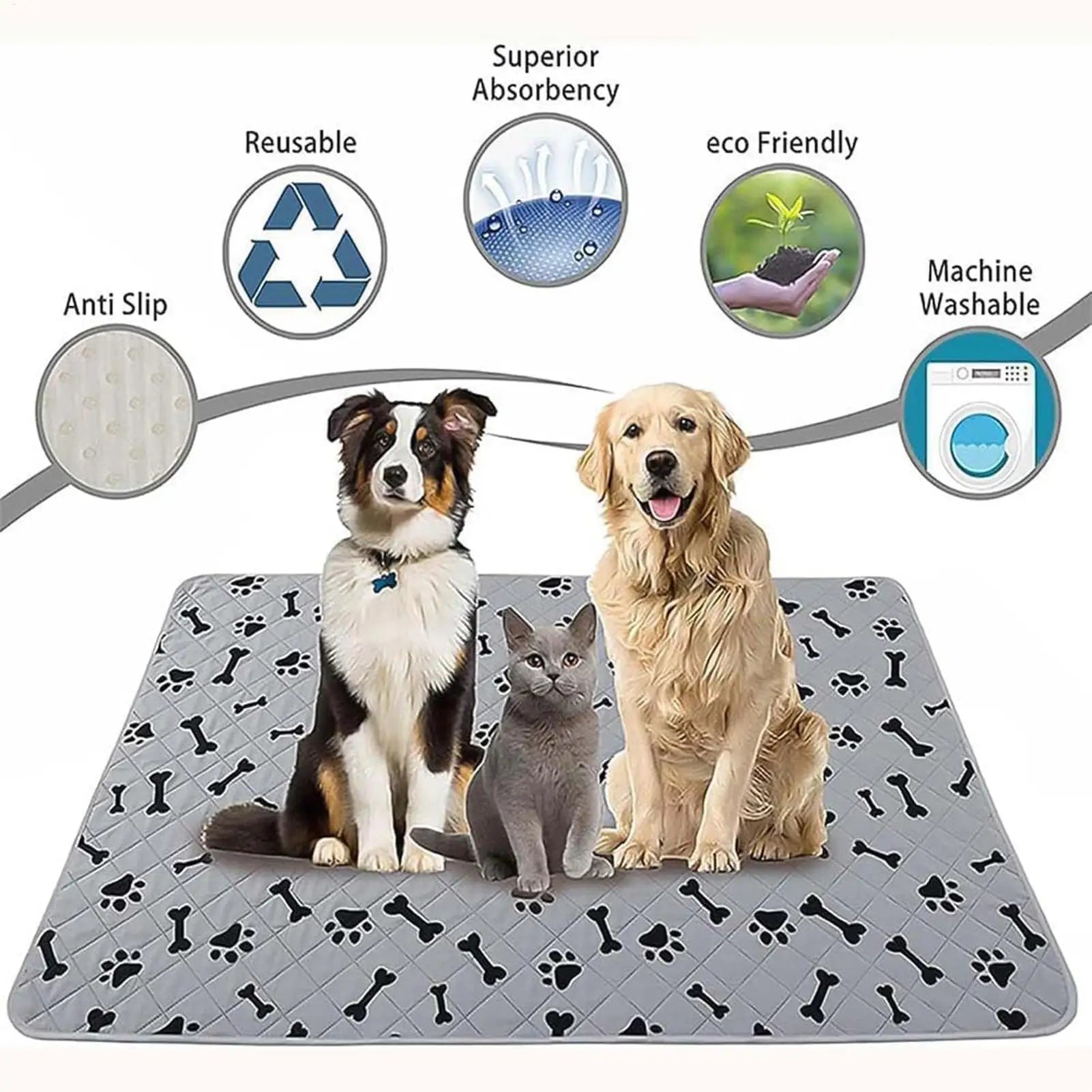 Potty Training Mat - Dog  - (Leak-Proof) - (3 Color Options) - (While Supplies Last)