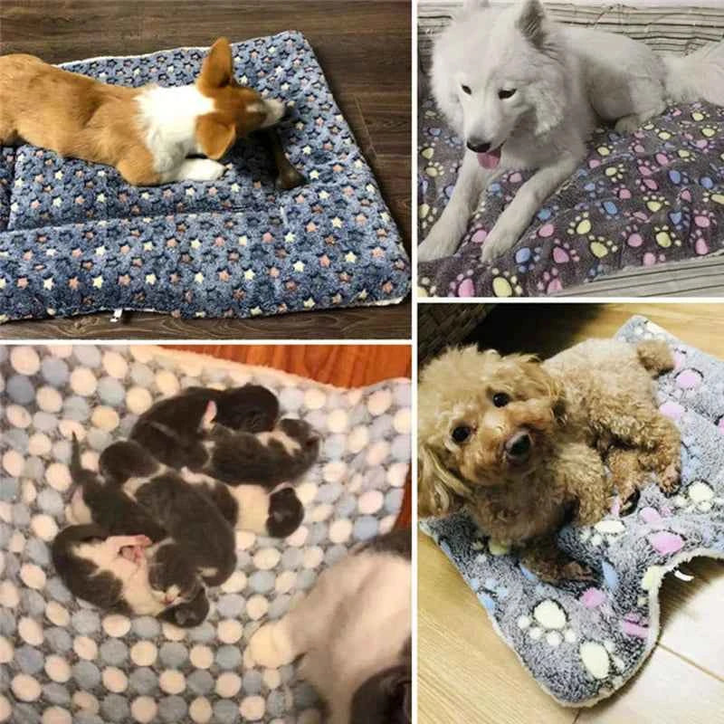 Flannel Cushioned Sleeping Pad  –  Dog Cat - (Washable) - (Durable) - (6 Color Options) - (XS-XXL)