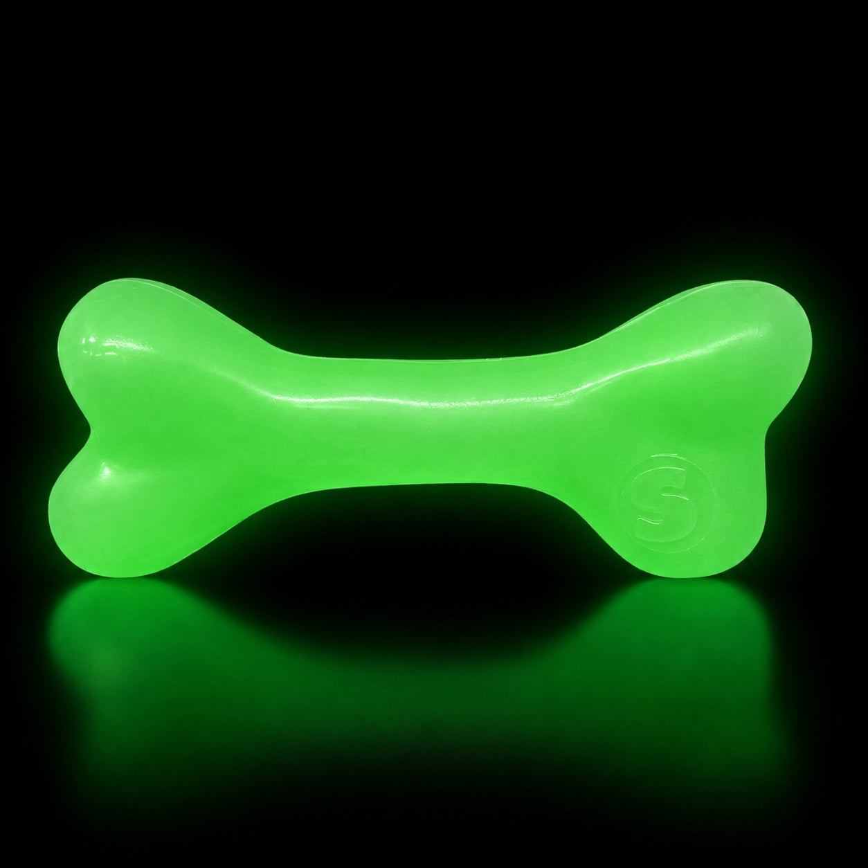 PUP-X Rubber Bone Chew Toy - Dog - (Floats) - (M, L) - (Blue, Yellow, Glow in the Dark Green) - (SodaPup) - (While Supplies Last)
