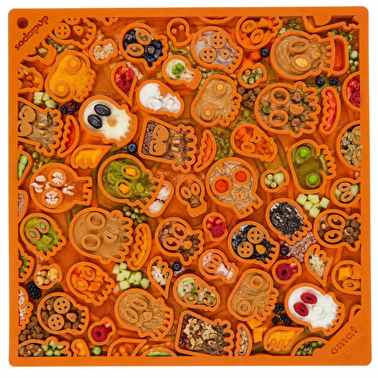 Anxious Dog: Try this Relief Enrichment Halloween Lick Mat (Orange or Black)