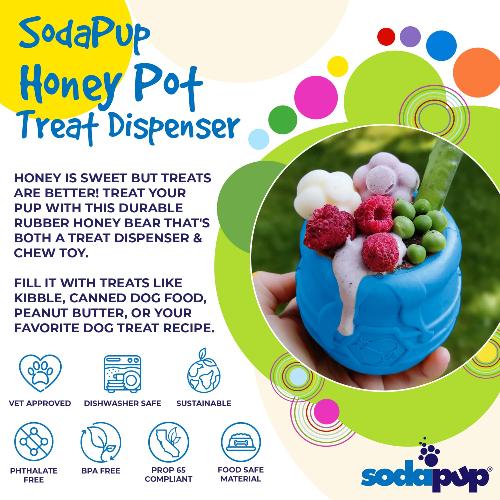 Honey Pot eCup Treat Dispenser Toy - Dog - (L-XL) - (5 Color Options)