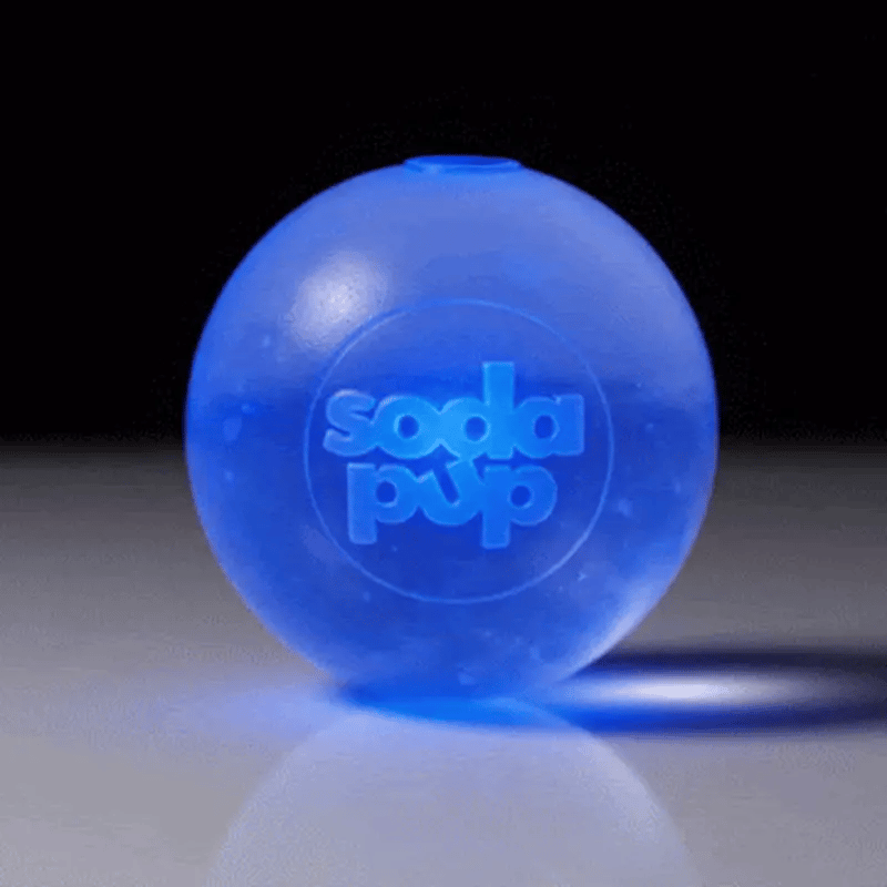 Strobe Ball Light-Up Chew Toy - Dog - (Floating) - (Rubber) - (Blue) -  (SodaPup) - (While Supplies Last)