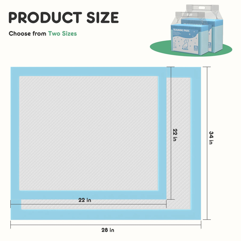 Leak Proof Disposable and Super Absorbent Training Pee Pads - Dog