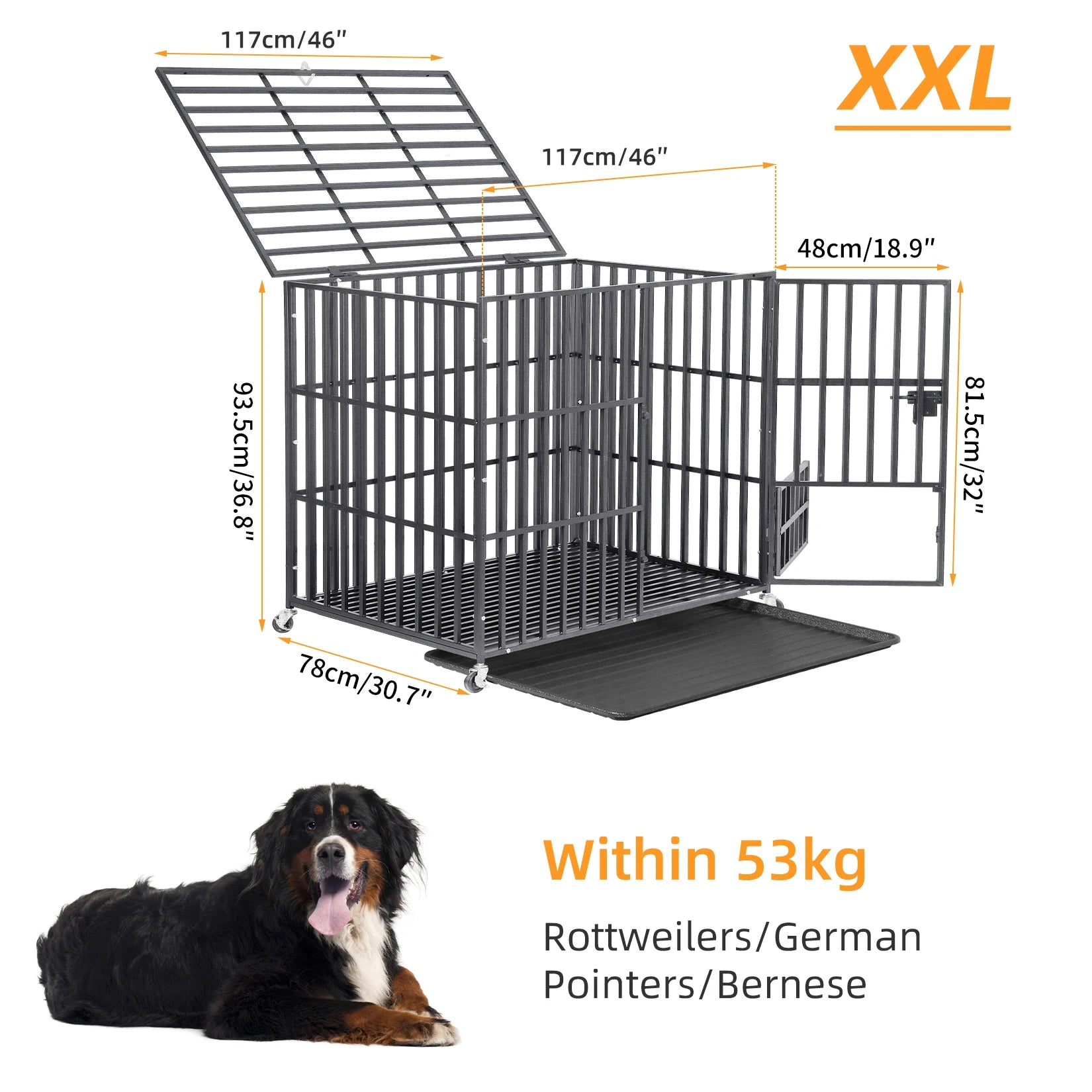 Heavy Duty Crate Enclosure with Tray - Dog - (XL-XXL) - (Indoor/Outdoor) - (While Supplies Last)
