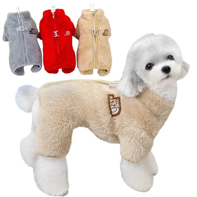 Luxurious Cozy Outfit with Zipper - Dog - (3 Color Options) - (S-XXL)