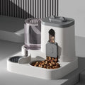 Automatic Spill-Proof Feeder Bowl with Water Fountain - Dog Cat - (Grey, Beige) - (While Supplies Last)