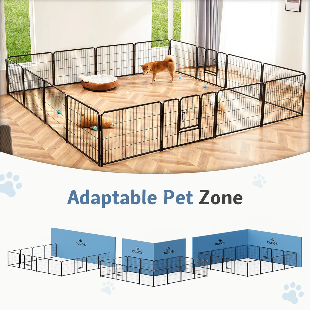 Portable Metal Fence Playpen Enclosure - Dog - (Indoor/Outdoor) - (24", 32")