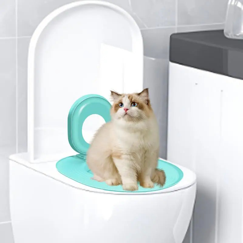 Toilet and Litter Box Trainer - Cat - (Reusable Urinal Seat) - (Pink, Blue)
