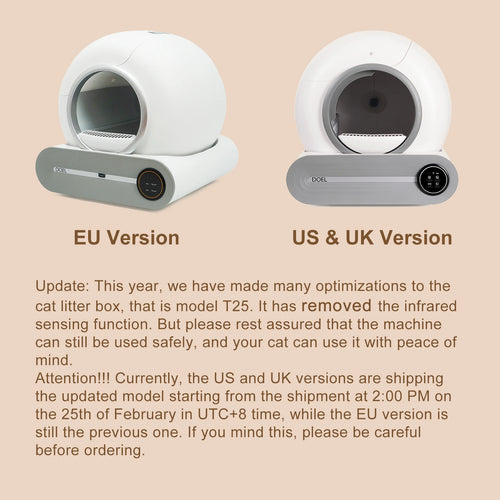 Automatic Self Cleaning Litter Box with Mat and App Control - Cat - (White) - (While Supplies Last)