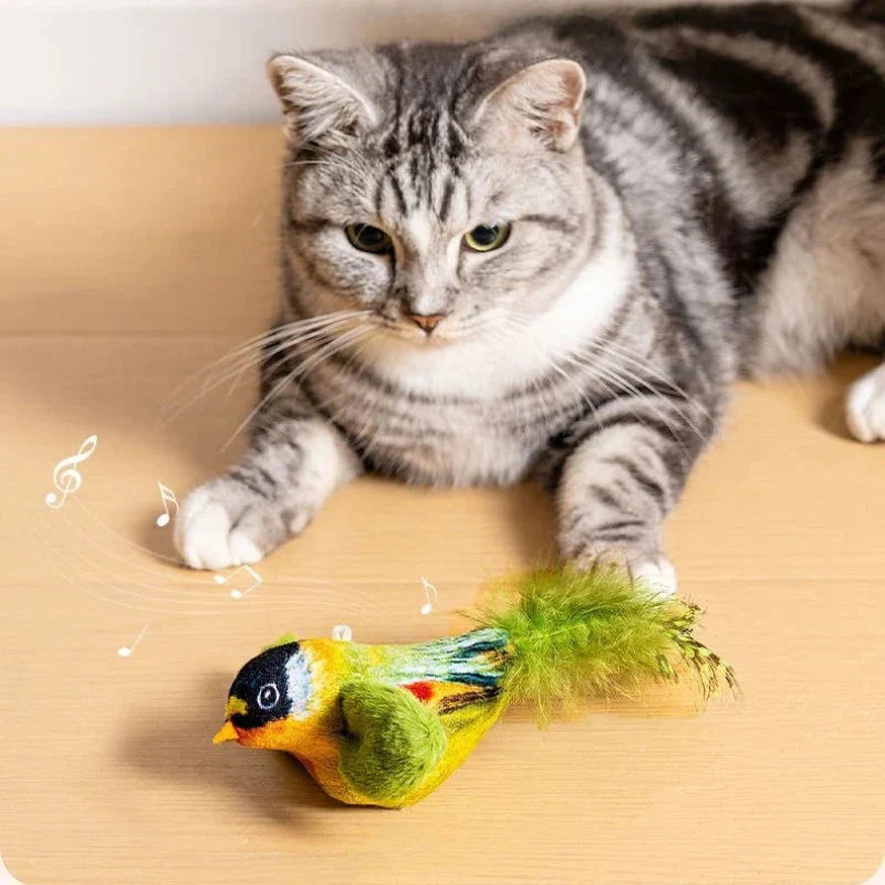 Interactive Bird Toy - Cat - (3 Color Options) - (While Supplies Last)