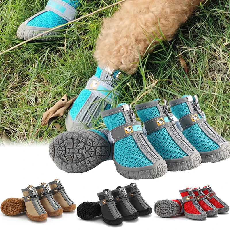 Non-Slip Thick Soles Plush Booties - Dog Cat - (6 Color Options) - (5 Sizes)