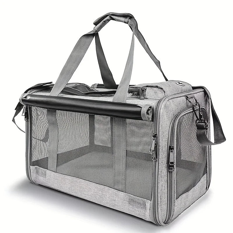 Soft-Sided Pet Carrier - Dog Cat - (5 Color Options) - (Collapsible) - (Mesh Windows) - (While Supplies Last)