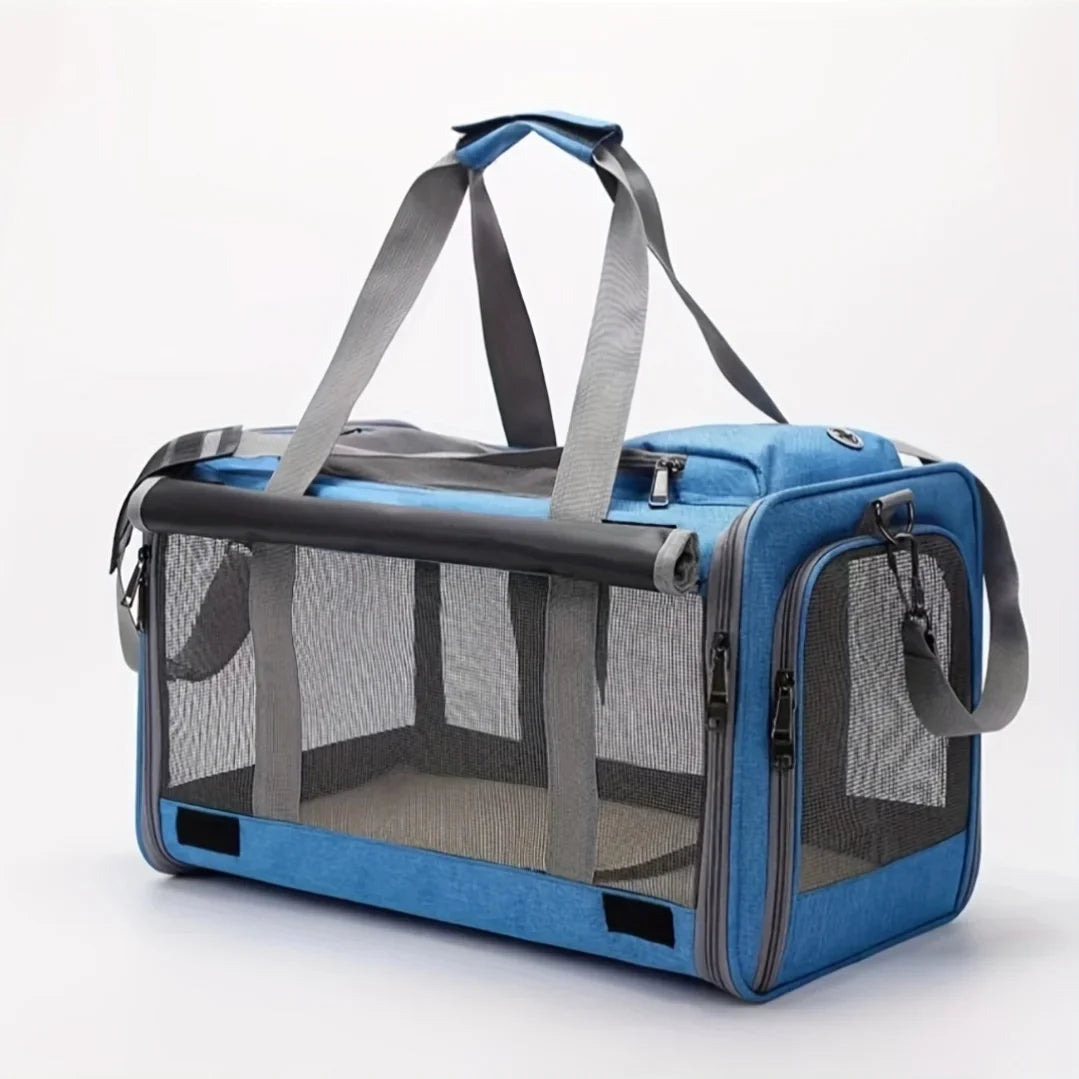 Soft-Sided Pet Carrier - Dog Cat - (5 Color Options) - (Collapsible) - (Mesh Windows) - (While Supplies Last)