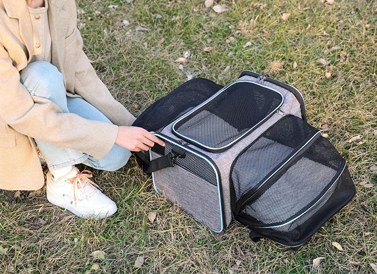 Expandable Pet Carrier Bag - Dog Cat - (Roomy) - (6 Color Options) - (L,S) - (While Supplies Last)