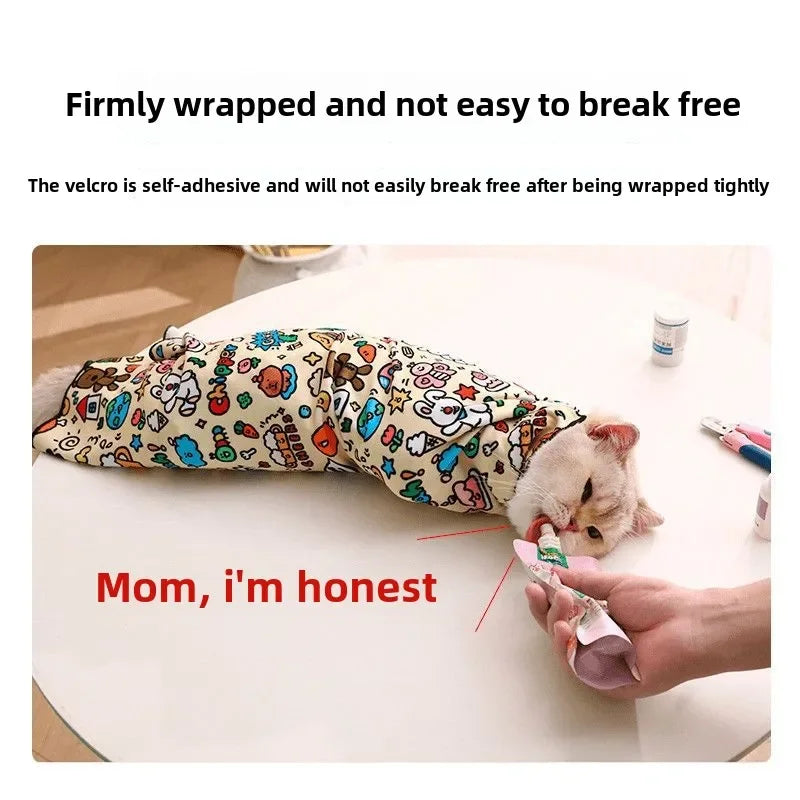 Swaddle Wrap - Cat - (Perfect for Grooming) - (Anti-Escape) - (Calming) - (S-2XL) - (2 Patterns)