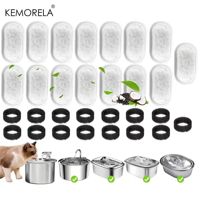 Automatic Water Fountain Carbon Sponge Filters - (12 pc, 15 pc) - (While Supplies Last)