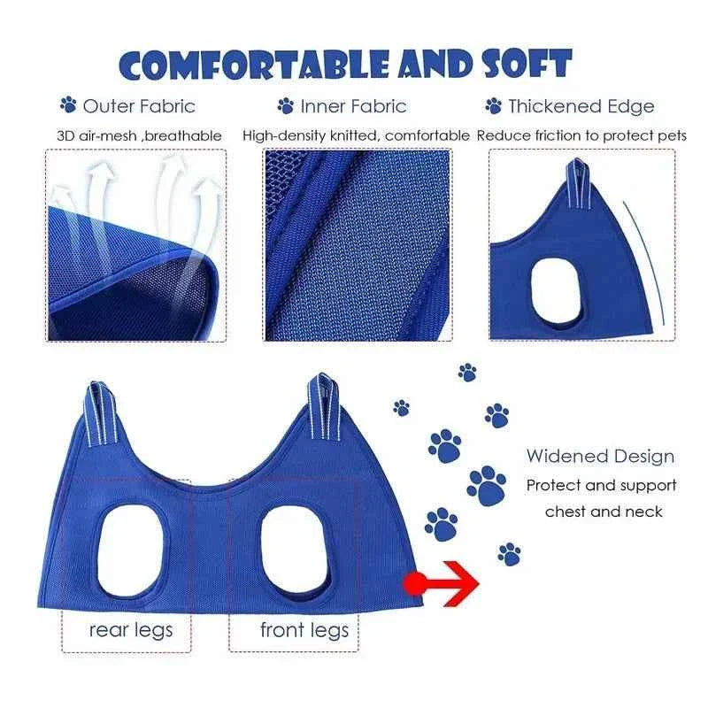 Grooming Hammock - Dog Cat - (Home Use) - (Premium Restraint Sling) - (6 Color/Set Options) - (While Supplies Last)