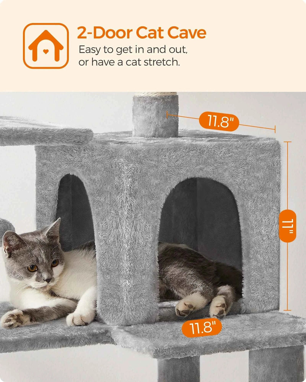Multi-Cat Tree Tower Hammock, Condo & Scratching Posts