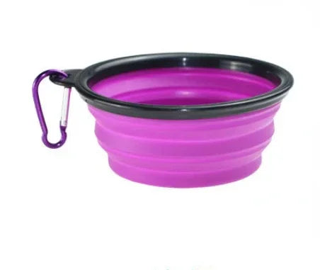 Collapsible Silicone Feeding Bowl with Lid - Dog Cat - (5 Color Options) - (While Supplies Last)