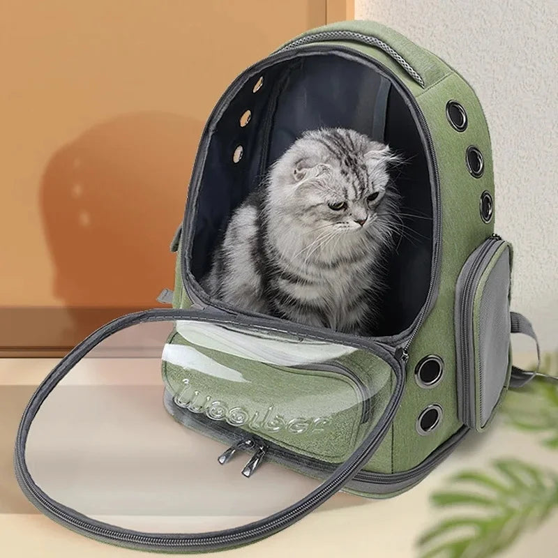 Transparent Window Pet Carrier Backpack - Dog Cat  - (3 Color Options)  - (42 x27x34cm)