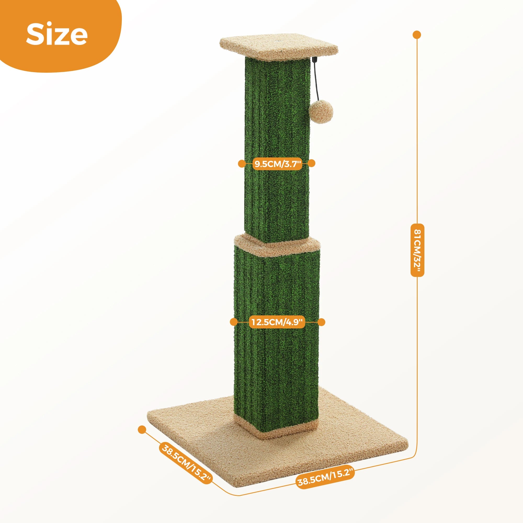 Large Cat Ultimate Scratching Post and Dangling Ball