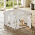 Plastic Expandable Portable Playpen - Dogs (4,6 Panel) - (White, Brown) - (Indoor/Outdoor) - (While Supplies Last)