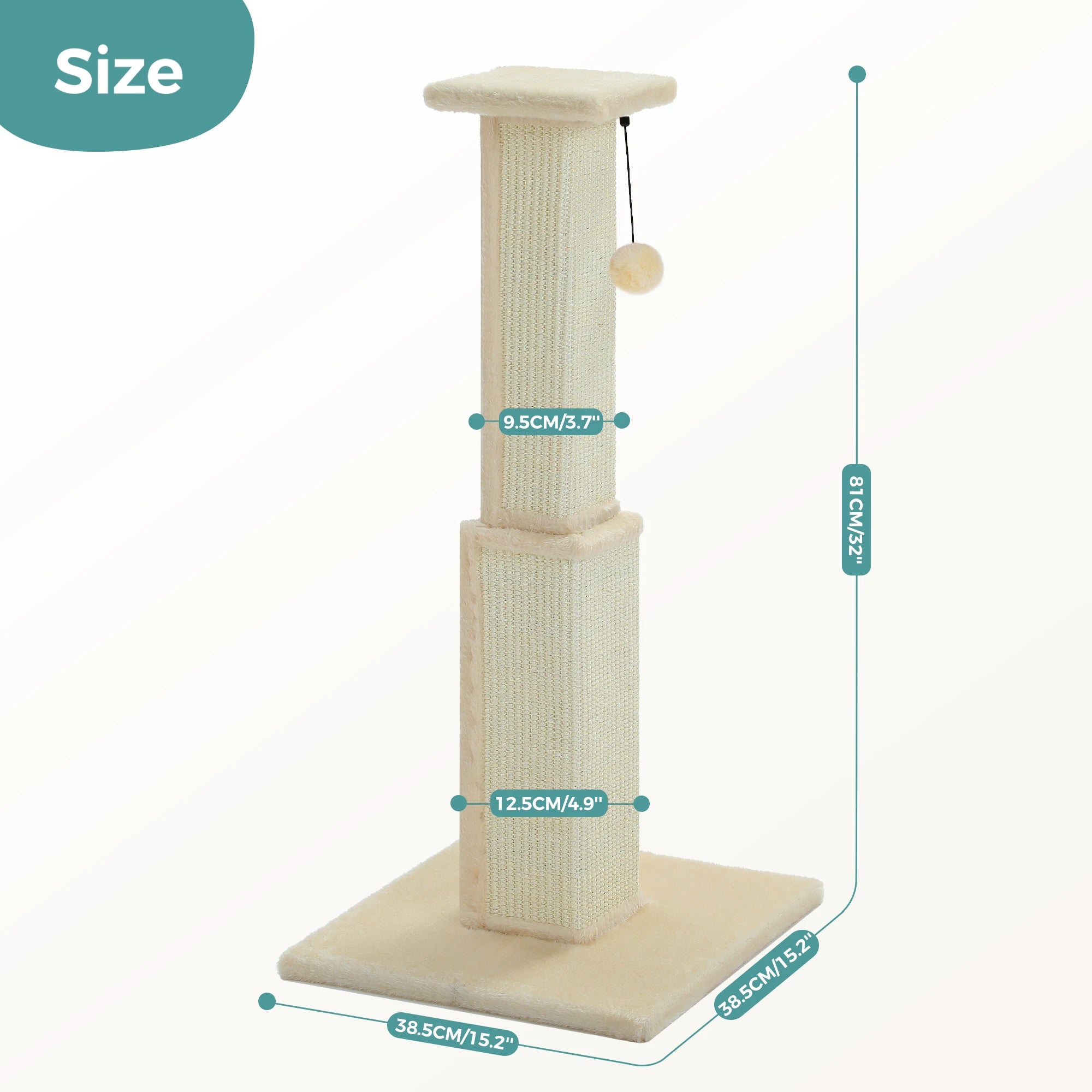 Large Cat Ultimate Scratching Post and Dangling Ball