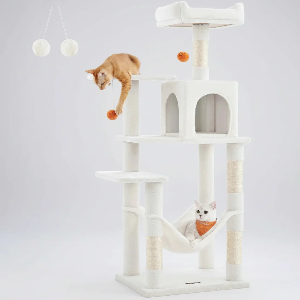 Multi-Cat Tree Tower Hammock, Condo & Scratching Posts