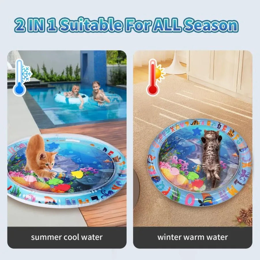Thickened Anti-Scratch Underwater Scenery Play Mat - Cat - (While Supplies Last)