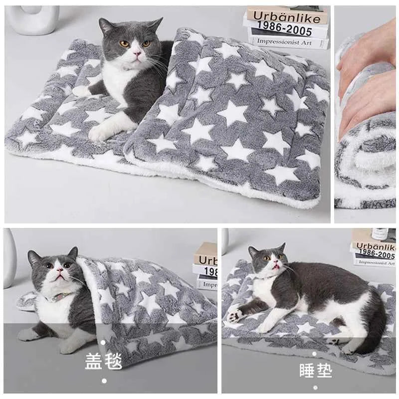 Flannel Cushioned Sleeping Pad  –  Dog Cat - (Washable) - (Durable) - (6 Color Options) - (XS-XXL)