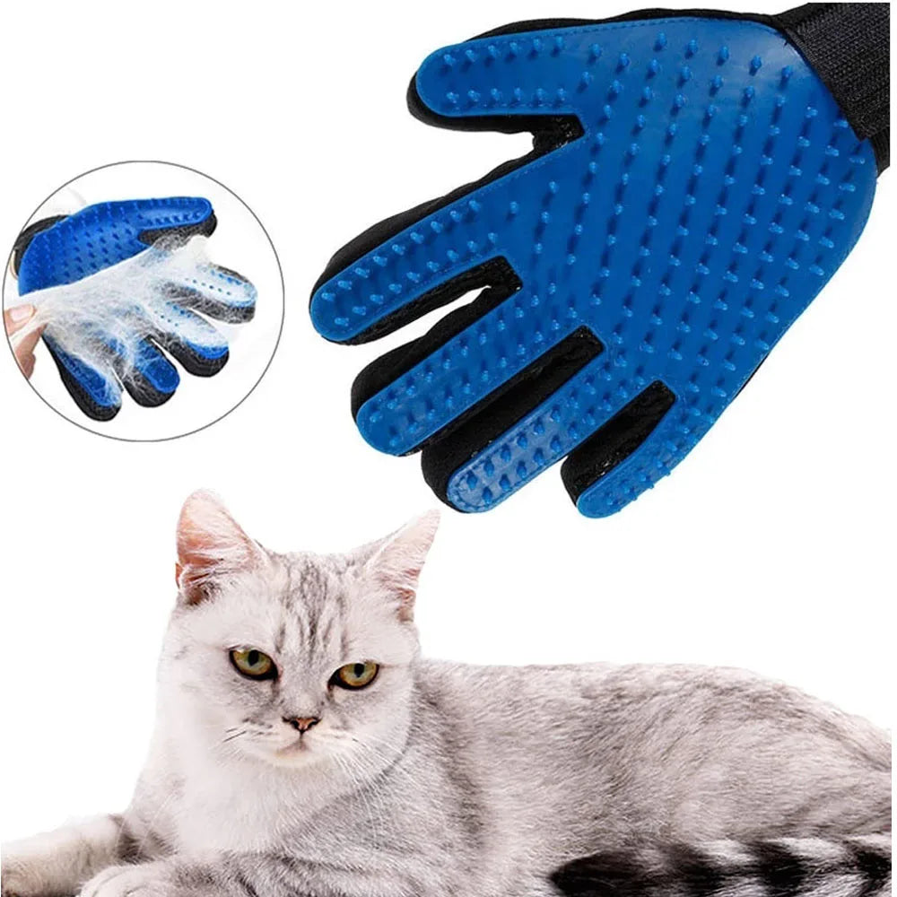 Dog Cat Deshedding Brush Gloves