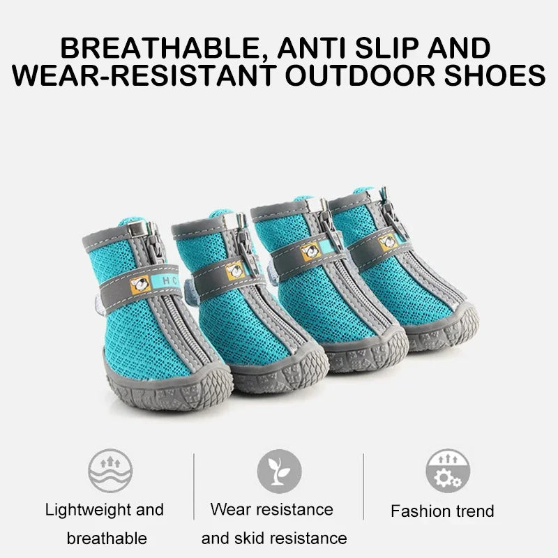 Non-Slip Thick Soles Plush Booties - Dog Cat - (6 Color Options) - (5 Sizes)