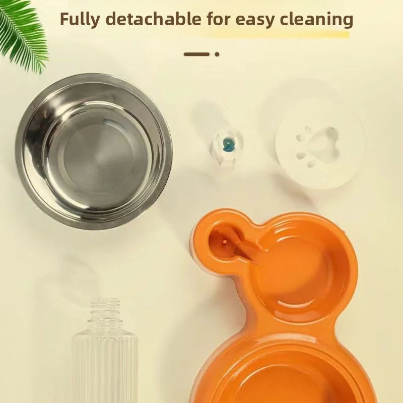 Automatic Water Dispenser and Cat Ear Food Bowl - Cat - (3 Color Options) - (While Supplies Last)