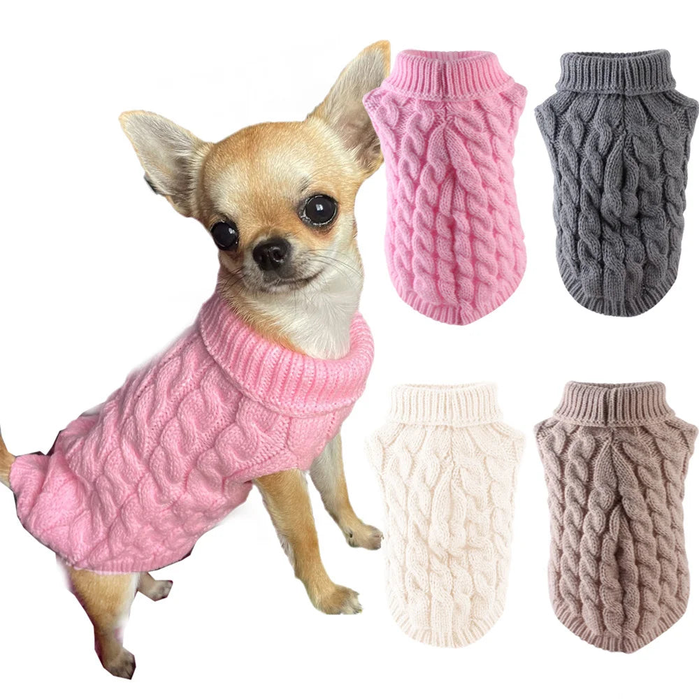 Knit Pullover Sweater - Small Dog - (4 Color Options) - (XS-S)