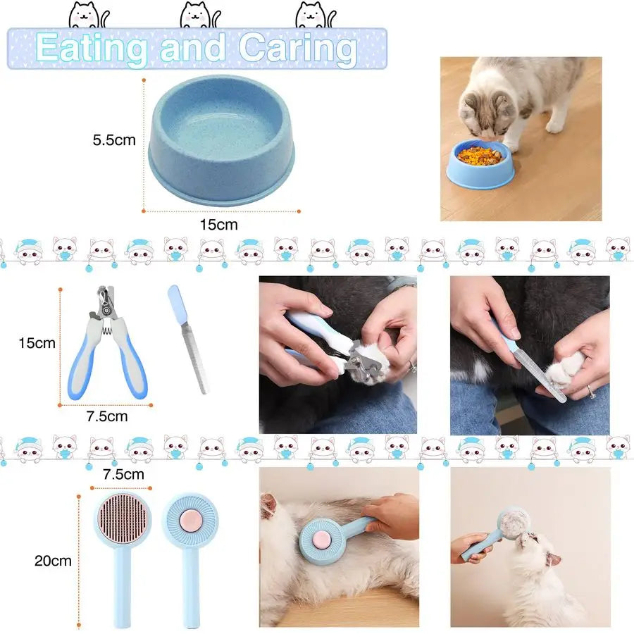 Starter Kit Includes Cozy Bed, Portable Carrier, and Litter Box - Cat - (White) - (While Supplies Last)